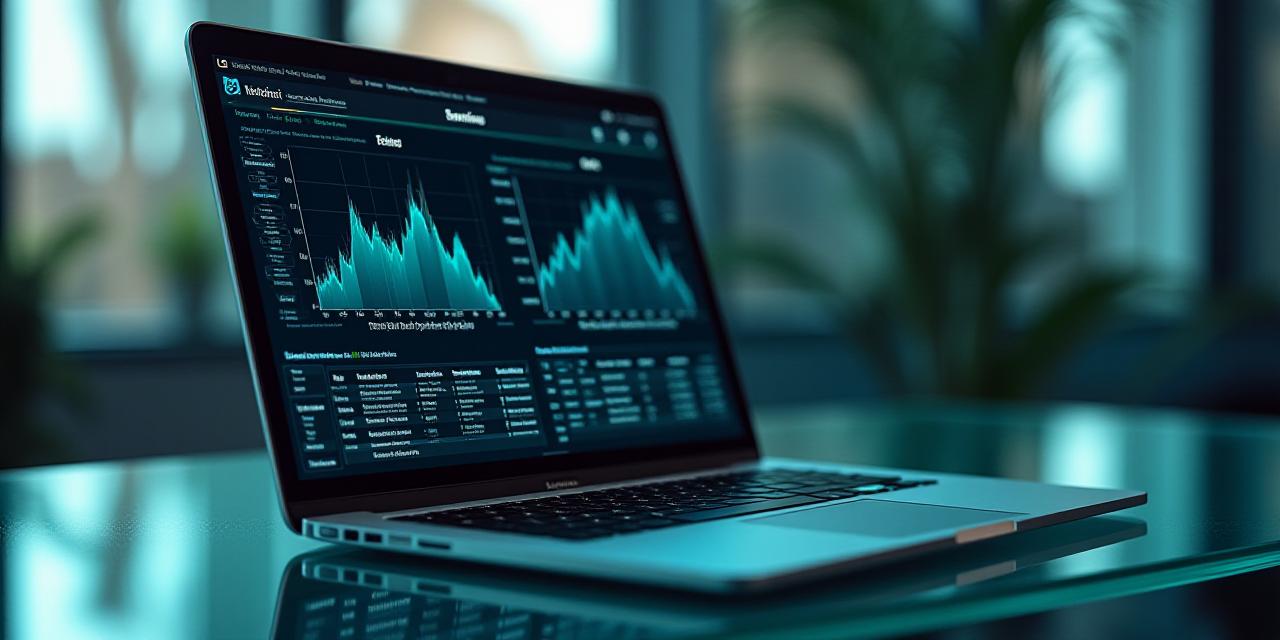Data scientist analyzing statistical distributions on a dashboard