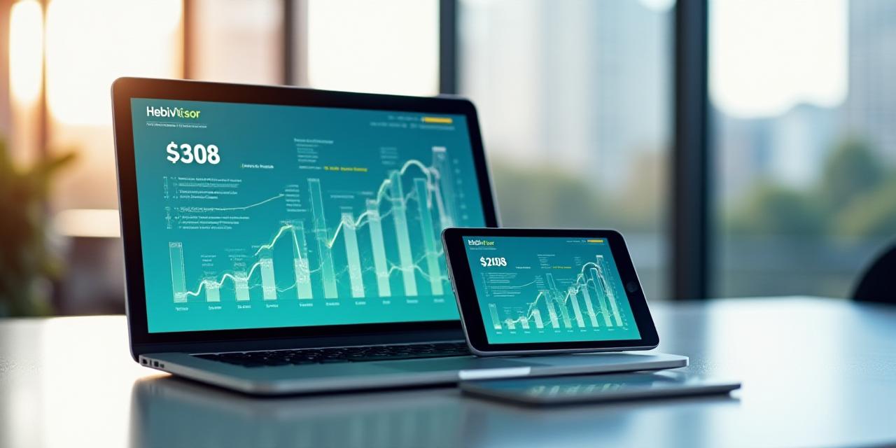 Clean modern dashboard on a tablet in a professional setting